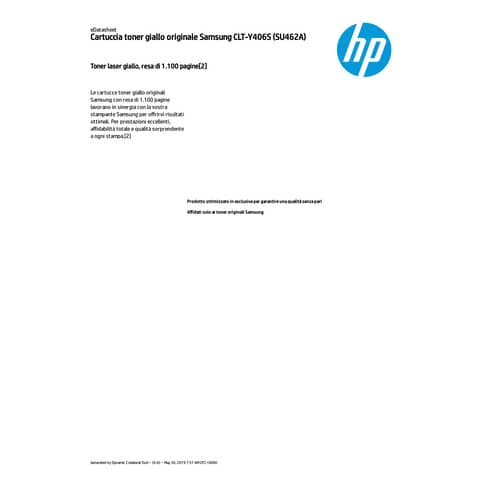 Toner CLT-Y406S Samsung giallo  SU462A